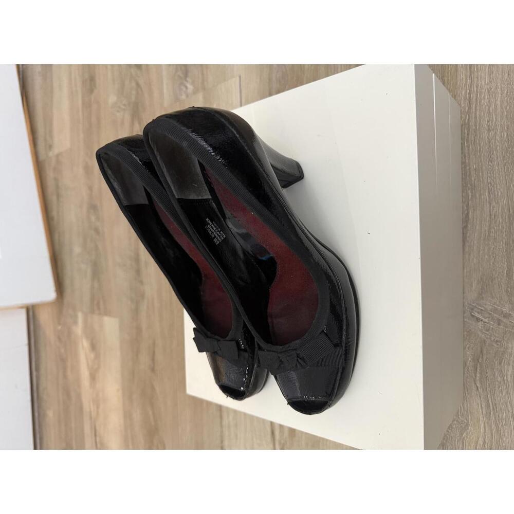 Aerosoles Benefit Peep Toe Bow Patent Heels Women's 8